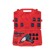 Пневматический ударный гайковерт с комплектом ударных головок (18 предметов) KING TONY 64115MP